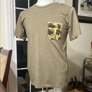 Army Green w Camouflage pocket Ball and Buck Sz M 50% cotton, 50% polyester
